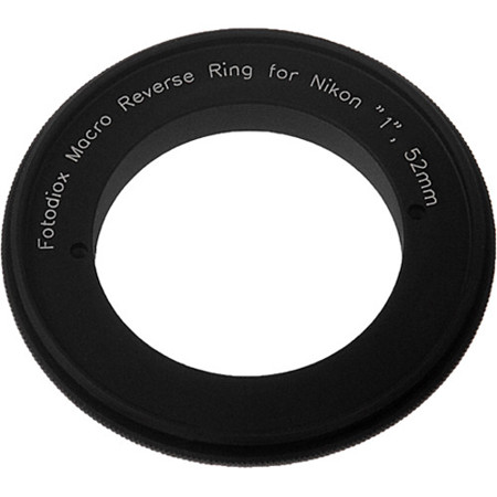 Fotodiox 52mm Filter Thread Macro Reverse Mount Adapter Ring for Nikon 1 Camera