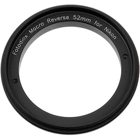Fotodiox 52mm Filter Thread Macro Reverse Mount Adapter Ring for Nikon F Camera