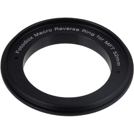 Fotodiox 52mm Filter Thread Macro Reverse Mount Adapter Ring for OM4/3 ...