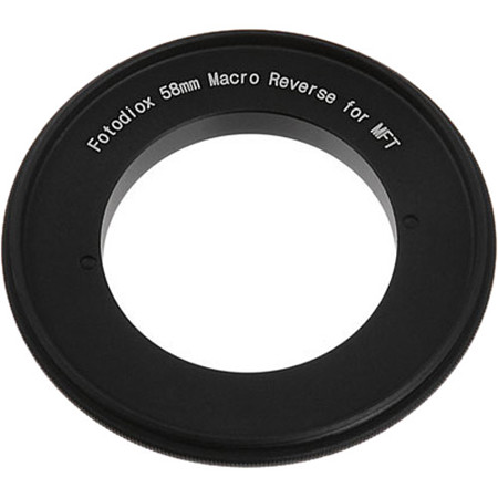 Fotodiox 58mm Filter Thread Macro Reverse Mount Adapter Ring for MFT Cameras