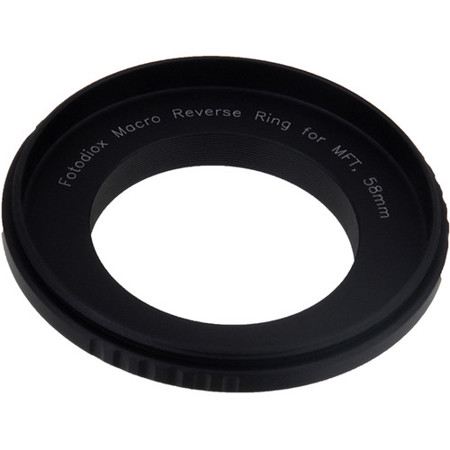 Fotodiox 58mm Filter Thread Macro Reverse Mount Adapter Ring for OM4/3 ...