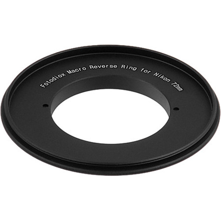Fotodiox 72mm Filter Thread Macro Reverse Mount Adapter Ring for Nikon F Mount SLR Camera Body