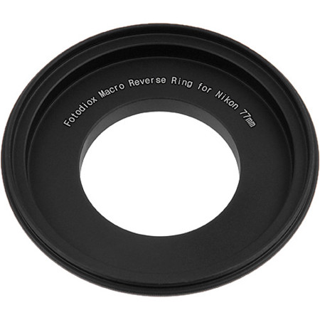 Fotodiox 77mm Filter Thread Macro Reverse Mount Adapter Ring for Nikon F Mount SLR Camera Body