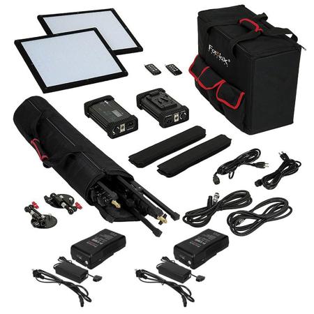 Fotodiox SF50 SkyFiller 1x1' 50w Bi-Color Powerful 2 Light Kit with Stands