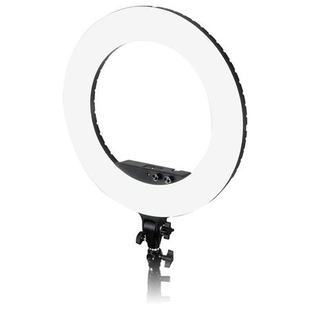 Fotodiox Selfie Starlite Vlog 18" Bi-Color Dimmable LED Ring Light with Mirror & Mounts, Black