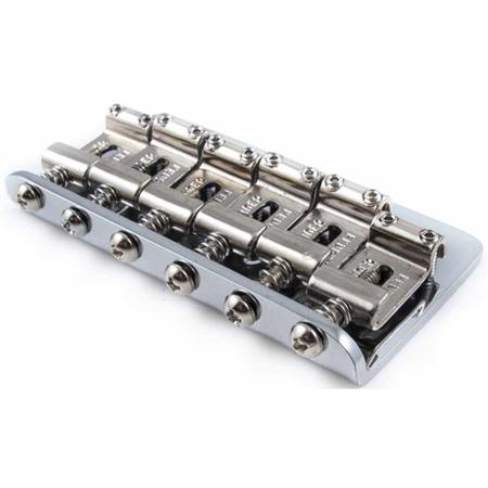 Fender Bridge Assembly for Vintage-Style Hard-Tail Stratocaster, '72 Telecaster Thinline, '72 Telecaster Deluxe and Cabronita Telecaster Guitars, Nickel