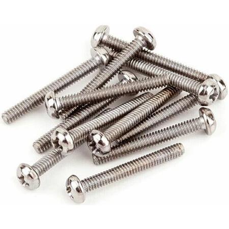 Fender 3-48x13/16" Round-Head Mounting Screws, 12 Pieces