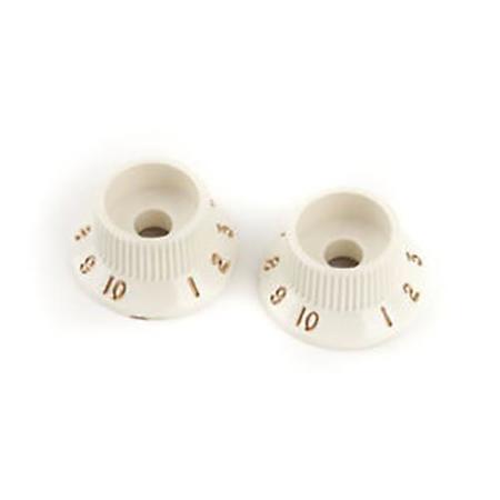 Fender Plastic Push-on Knob for S-1 Switch Stratocaster Guitar, 2 Pack, Parchment