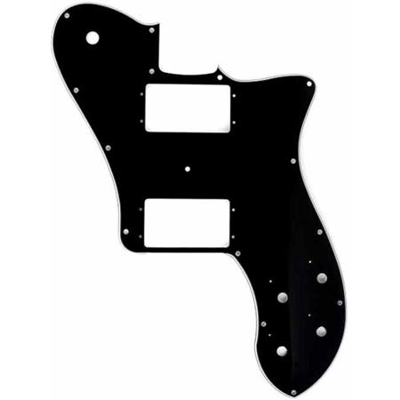 Fender 3-Ply 14-Hole Pickguard for '72 Telecaster Deluxe Electric Guitar, Black