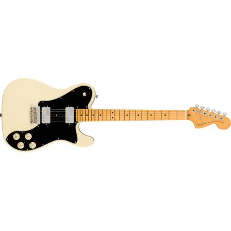 Fender American Pro II Telecaster Deluxe Electric Guitar, Maple, Olympic White