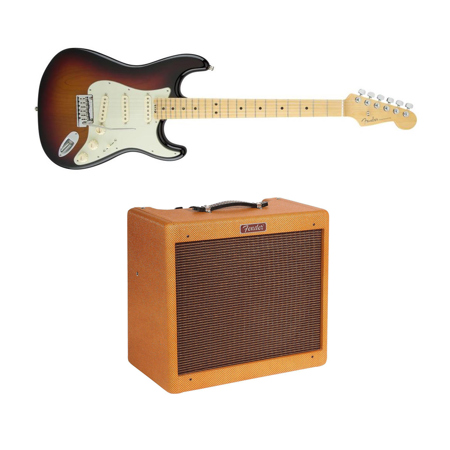 Fender Stratocaster Electric Guitar, W/Fender Blues Junior LTD Amplifier w/Spkr