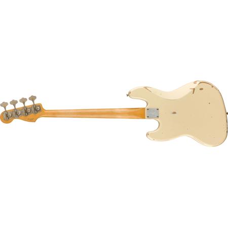Fender 60th Anniversary Road Worn Electric Jazz Bass Guitar, Olympic White