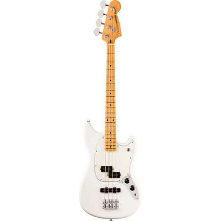 Fender Player II Mustang Bass PJ Guitar, Maple Fingerboard Polar White