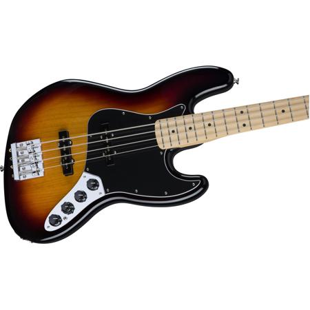 Fender Deluxe Active Jazz Bass Guitar, Maple Fingerboard, 3-Color Sunburst