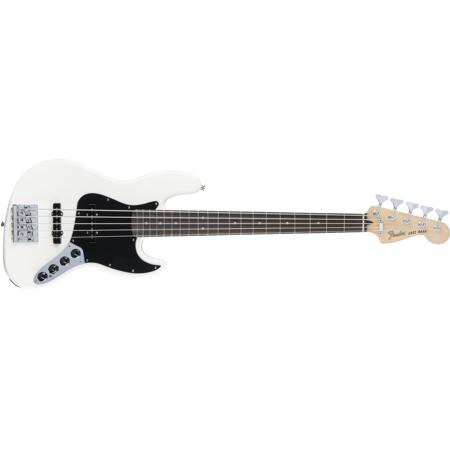 Fender Active 5-string Jazz Bass V Guitar, Rosewood Fingerboard, Olympic White