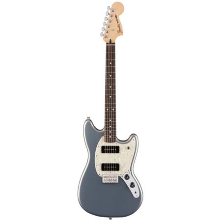 Fender Offset Series Mustang 90 6-String Electric Guitar, Silver