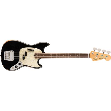 ベース FENDER JMJ Road Worn Mustang Bass Black Fender Justin Meldal-Johnsen Road Worn Mustang Electric Bass