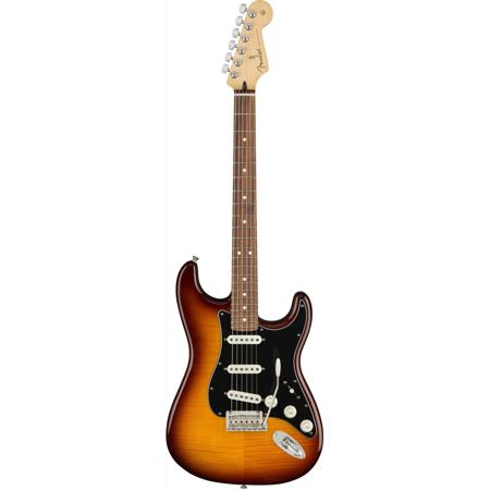 fender player stratocaster plus top tobacco sunburst Fender Player Stratocaster Plus Top Electric Guitar, Pau Ferro Fingerboard,  Tobacco Sunburst