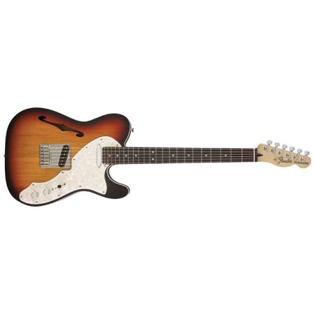 Fender Deluxe Telecaster Thinline Guitar, Rosewood Fingerboard, 3-Color Sunburst
