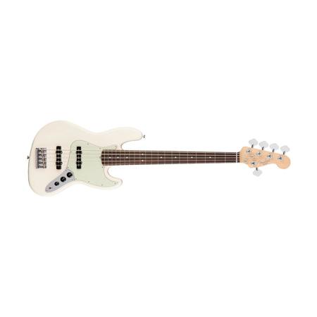 Fender American Professional Jazz Bass V Guitar, 20 Frets, "Slim C" Neck, Rosewood Fingerboard, Gloss Polyurethane, Olympic White (Open Box, Never Used)