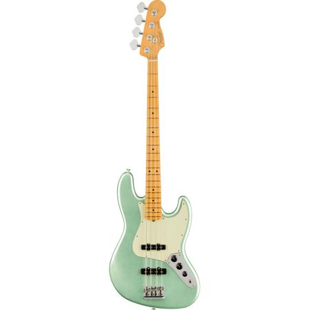Fender American Professional II Jazz Bass Guitar, Maple Fingerboard, Mystic Surf Green