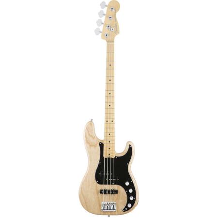 Fender American Elite Precision 4-String Bass Guitar, 21 Frets, Natural