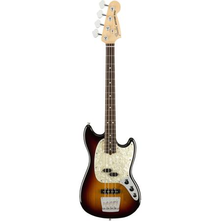 Fender American Performer Mustang Bass Guitar, Rosewood Fingerboard, 3-Color Sunburst