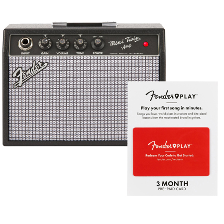 Fender Mini 65 Twin Amplifier with Play 3 Month Prepaid Card 0234812000 A