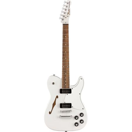 Fender Jim Adkins JA-90 Telecaster Thinline Electric Guitar, Laurel Fingerboard, White