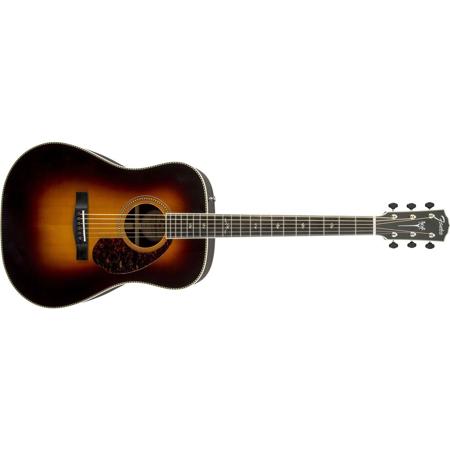 Fender PM-1 Paramount Deluxe Dreadnought Acoustic Guitar, Vintage Sunburstw/case