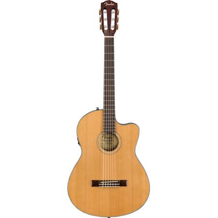 Fender CN 140SCE Classical Nylon Thinline AE Guitar Walnut Natural 097 0264 321