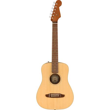 Fender Redondo Mini Acoustic Guitar with Bag, Walnut Fingerboard, Natural