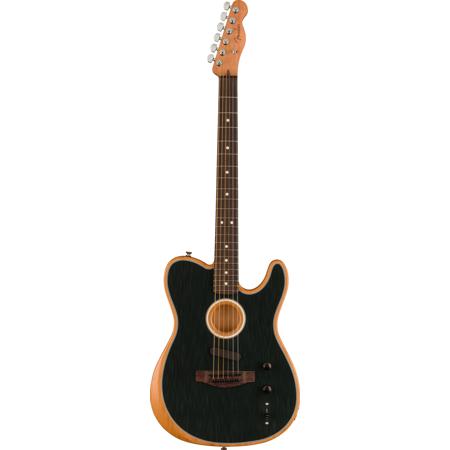 Fender Acoustasonic Player Telecaster Acoustic Electric Guitar, Brushed Black