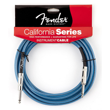 Fender 15' Original Instrument Cable for Guitars & Mandolin, Lake Placid Blue