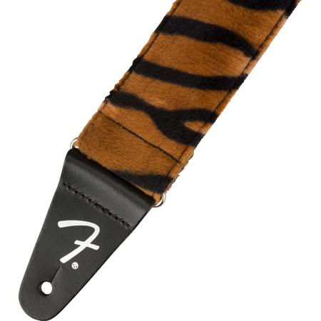 Fender 2" Wild Tiger Print Strap, Black/Orange
