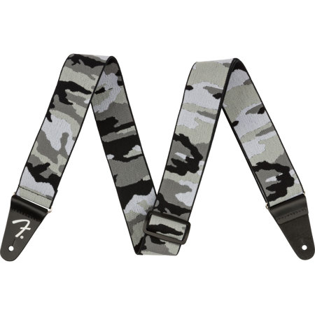 Fender WeighLess Gray Camo Strap, Winter Camo