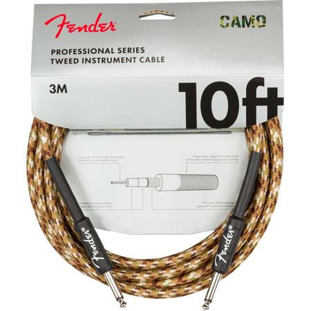 Fender Professional Series Instrument Cable, 10' Straight/Straight, Desert Camo