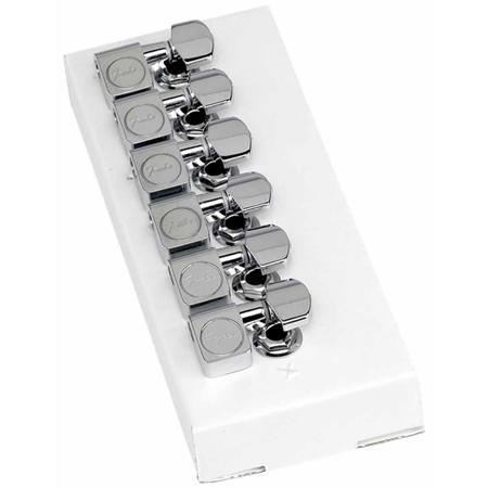 Fender Tuning Machine for American Standard Telecaster and Stratocaster Guitars, 6 Pack, Chrome