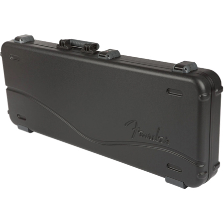 Fender Deluxe Molded Case for Stratocaster and Telecaster Electric Guitar, Black