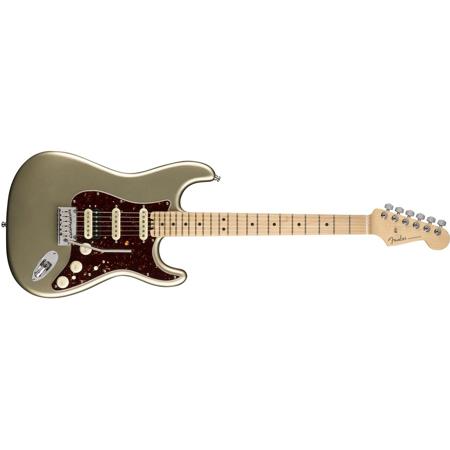 Fender American Elite Stratocaster HSS Shawbucker 6-String Electric Guitar, 22 Frets, Modern "C" to "D" Shape Neck, Maple Fingerboard, Gloss Polyurethane, Champagne "Open Box Never Used"