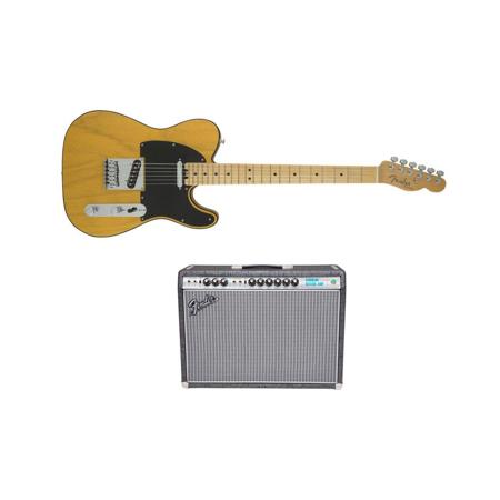 Fender Telecaster Electric Guitar Butterscotch Blnde W/Fender LE Vibrolux Reverb