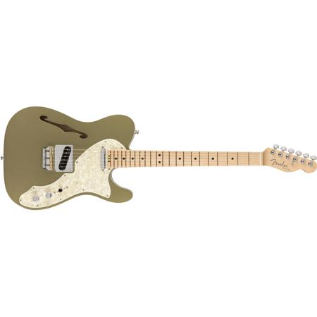 Fender American Elite Telecaster Thinline, Maple Neck, Satin Jade Pearl Metallic