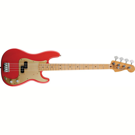 Fender Classic '50s Precision Bass Guitar, Maple Fingerboard, Fiesta Red