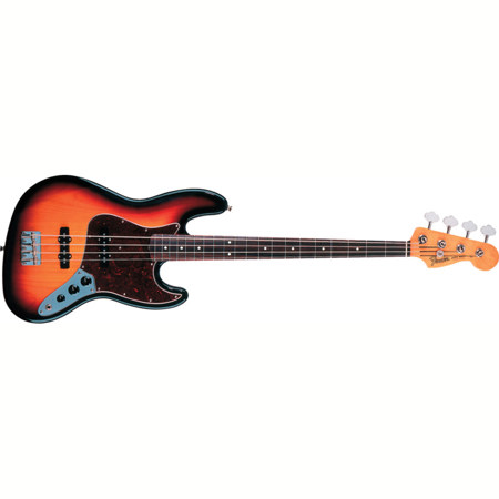 Fender Classic '60s Jazz Bass Guitar, Rosewood Fingerboard, 3-Color Sunburst