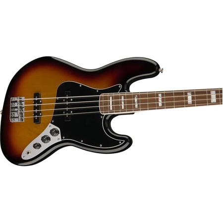 Fender 70s Jazz Bass Electric Guitar, Pau Ferro Fingerboard, 3-Color Sunburst