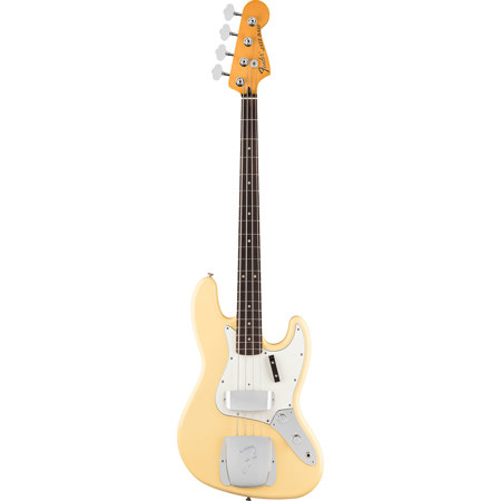 Fender Limited Edition Artist Series Laura Lee Jazz Electric Bass Guitar, Vintage White