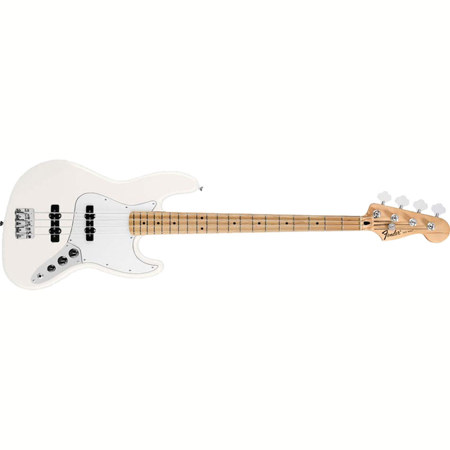 Fender Standard Jazz Bass Guitar, Maple Fingerboard, Arctic White