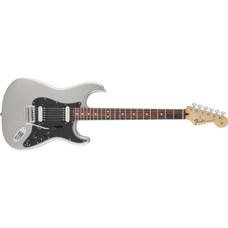 Fender Standard Stratocaster HH Electric Guitar, Rosewood Fingerboard, Ghost Sil