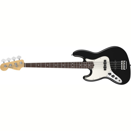 Fender American Standard Left-Handed Jazz Bass Guitar, Black