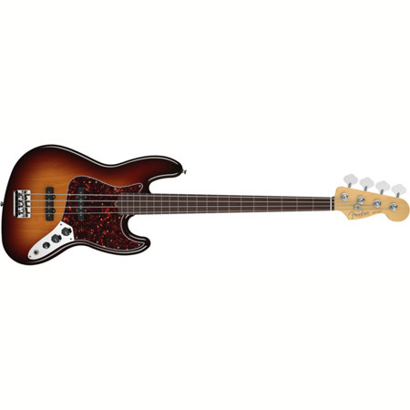 Fender American Standard Jazz Bass, Fretless, 3-Color Sunburst